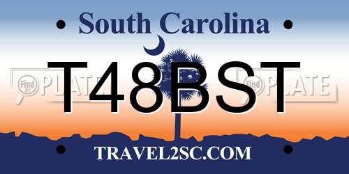 T48BST South Carolina License Plate
