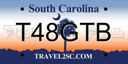 T48GTB South Carolina License Plate