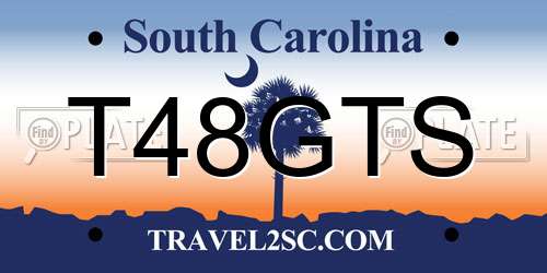 T48GTS South Carolina License Plate