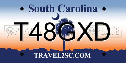 T48GXD South Carolina License Plate