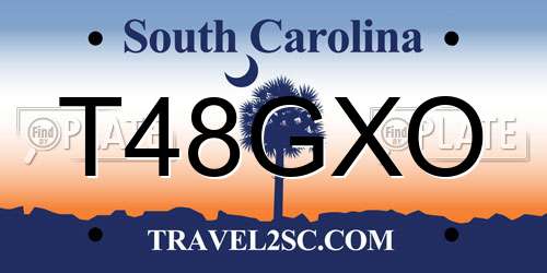 T48GXO South Carolina License Plate
