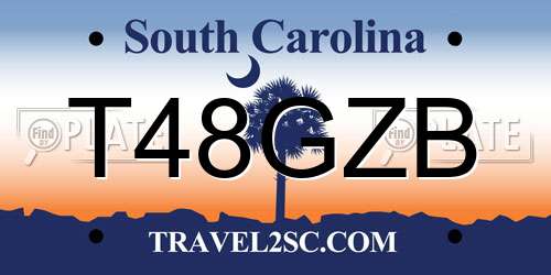 T48GZB South Carolina License Plate