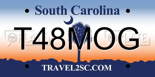 T48MOG South Carolina License Plate