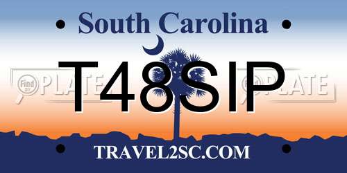 T48SIP South Carolina License Plate