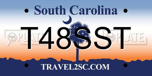 T48SST South Carolina License Plate