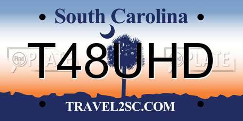 T48UHD South Carolina License Plate