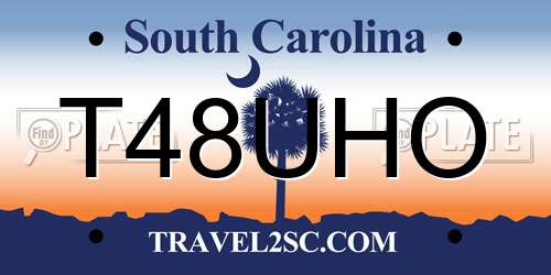 T48UHO South Carolina License Plate