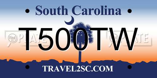 T500TW South Carolina License Plate