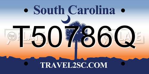T50786Q South Carolina License Plate