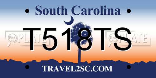 T518TS South Carolina License Plate