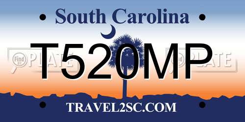 T520MP South Carolina License Plate