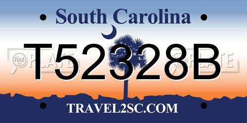 T52328B South Carolina License Plate