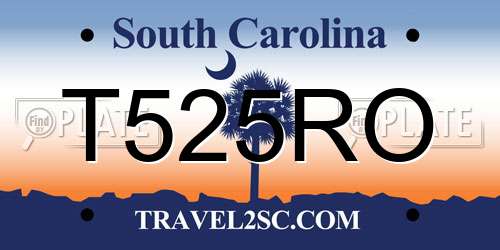 T525RO South Carolina License Plate