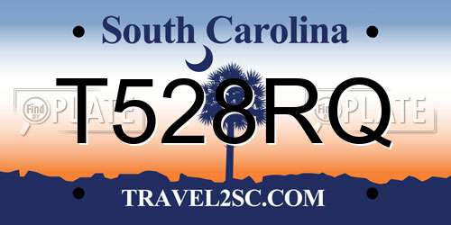 T528RQ South Carolina License Plate