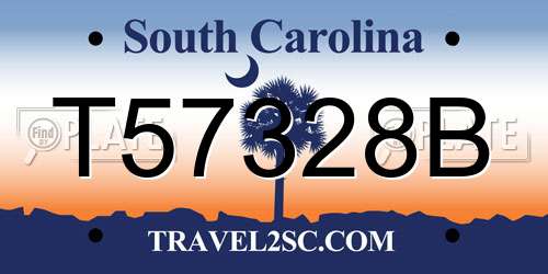 T57328B South Carolina License Plate