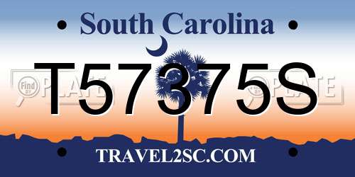 T57375S South Carolina License Plate