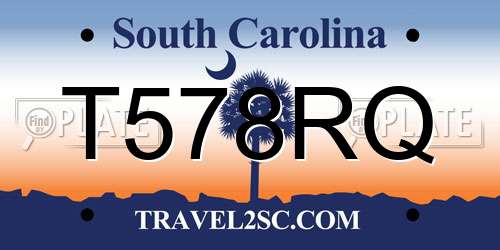 T578RQ South Carolina License Plate