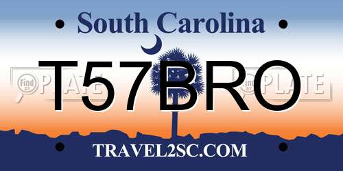 T57BRO South Carolina License Plate