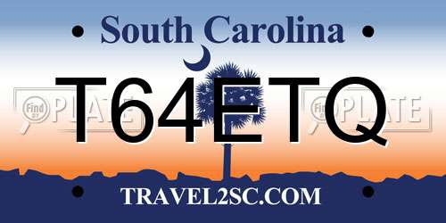 T64ETQ South Carolina License Plate