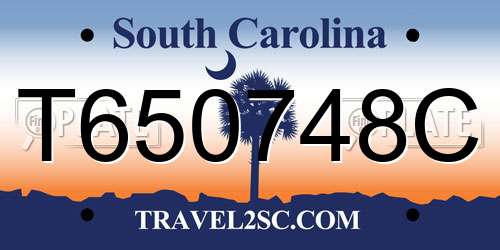 T650748C South Carolina License Plate