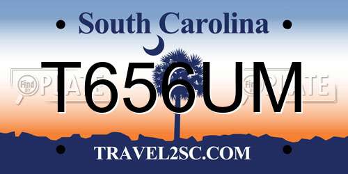 T656UM South Carolina License Plate
