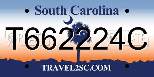 T662224C South Carolina License Plate