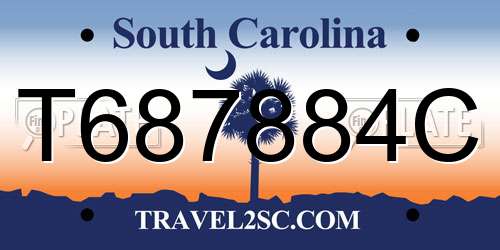 T687884C South Carolina License Plate