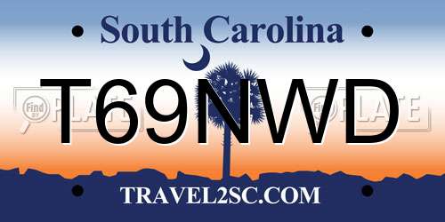 T69NWD South Carolina License Plate