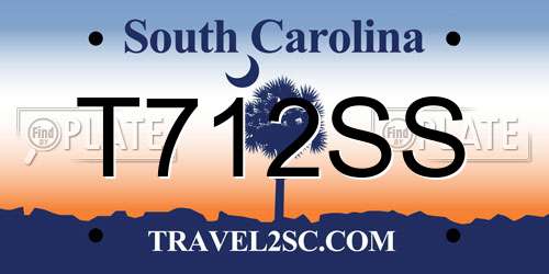 T712SS South Carolina License Plate