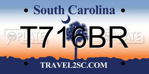 T716BR South Carolina License Plate