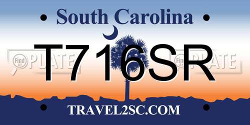T716SR South Carolina License Plate