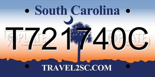T721740C South Carolina License Plate