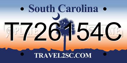 T726154C South Carolina License Plate