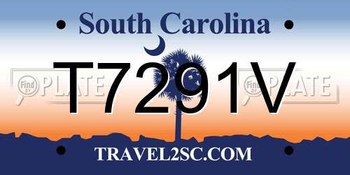 T7291V South Carolina License Plate