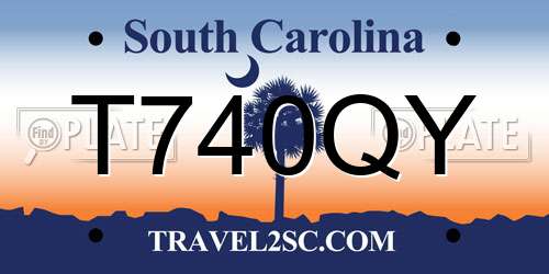 T740QY South Carolina License Plate