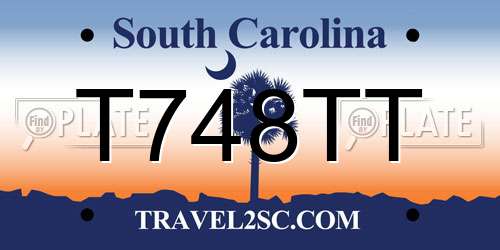 T748TT South Carolina License Plate