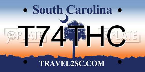 T74THC South Carolina License Plate