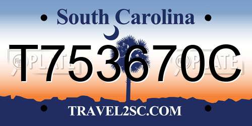 T753670C South Carolina License Plate
