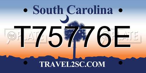 T75776E South Carolina License Plate