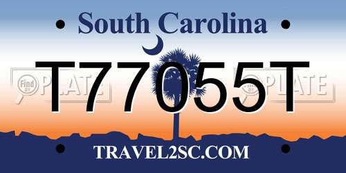 T77055T South Carolina License Plate