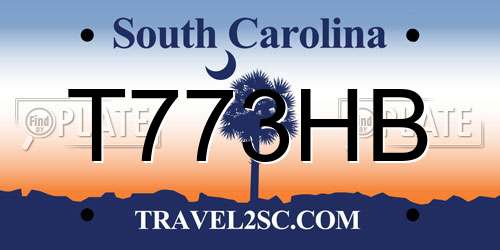 T773HB South Carolina License Plate