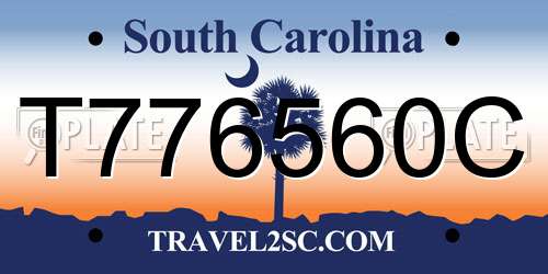 T776560C South Carolina License Plate