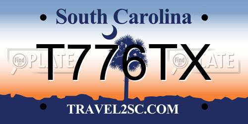 T776TX South Carolina License Plate