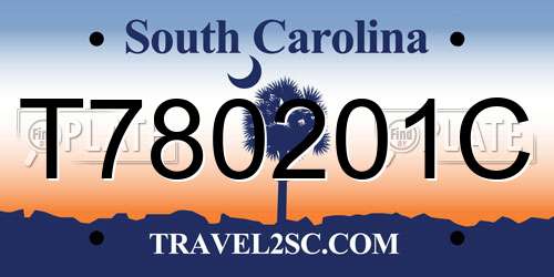 T780201C South Carolina License Plate