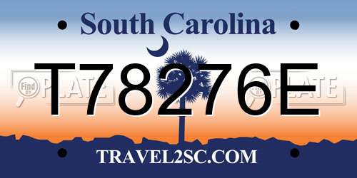 T78276E South Carolina License Plate