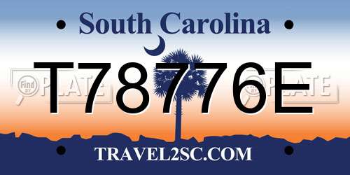 T78776E South Carolina License Plate
