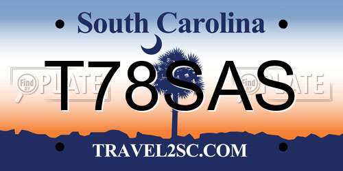 T78SAS South Carolina License Plate
