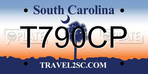 T790CP South Carolina License Plate