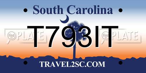 T793IT South Carolina License Plate