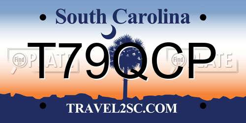 T79QCP South Carolina License Plate